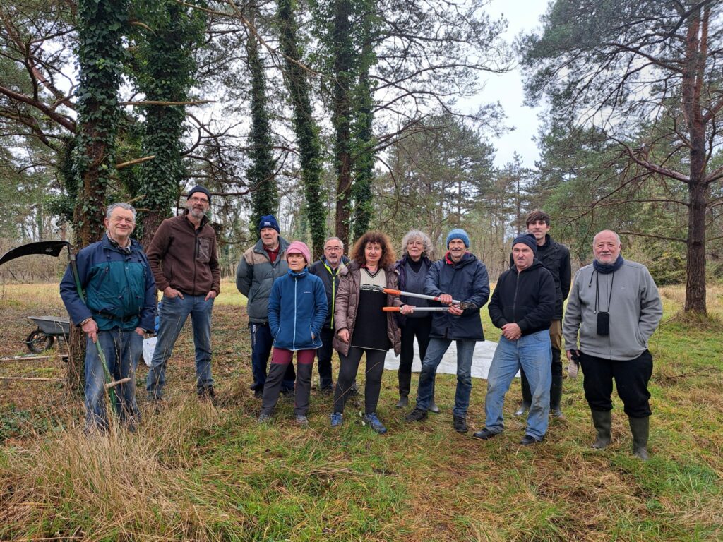 Chantier nature du 22 janvier 2025 à Gironville-sur-Essonne (photo Le Geai).